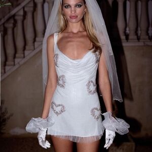 For Love And Lemons White Mini Dress